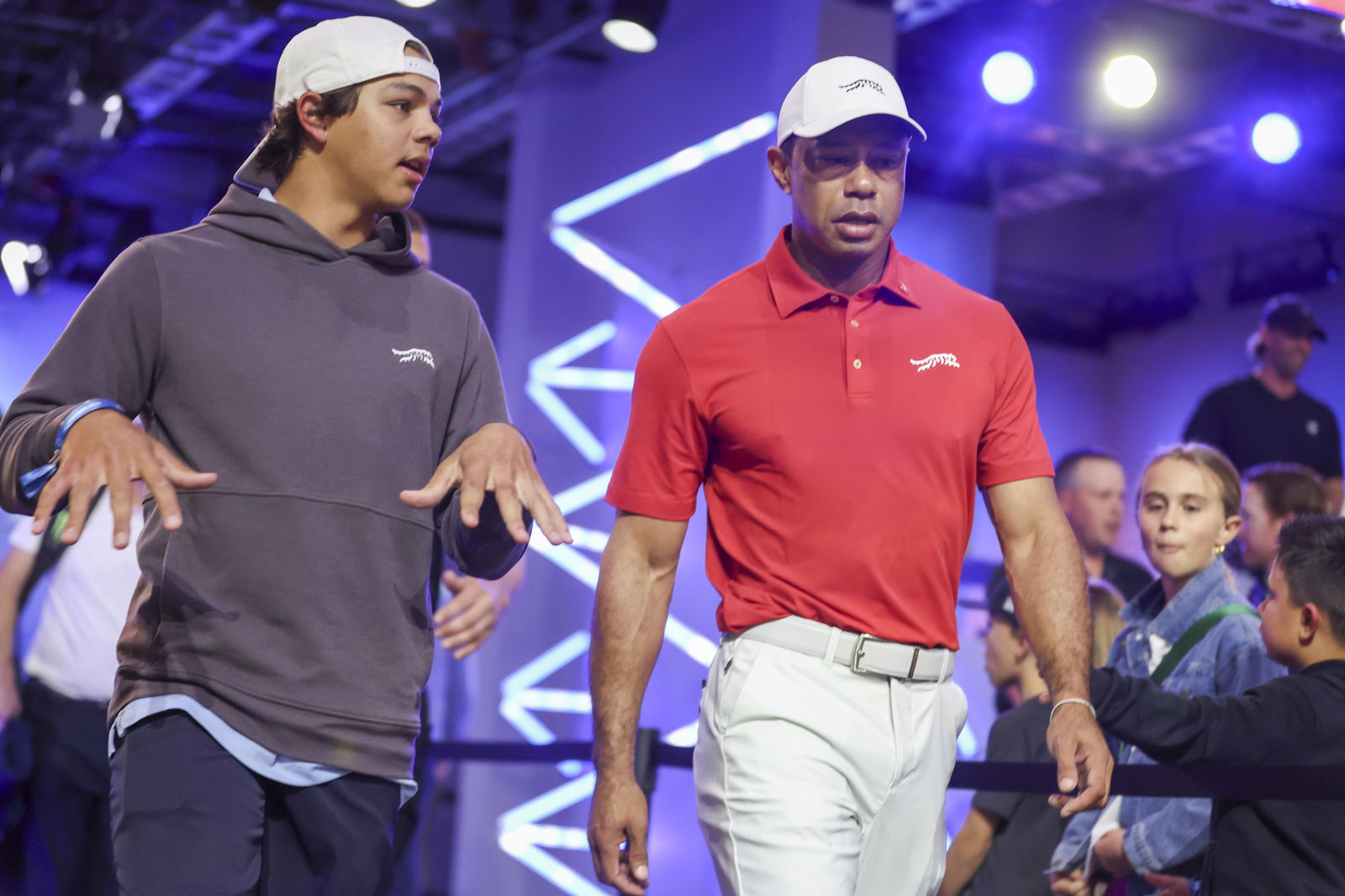 Charlie Woods and Tiger Woods